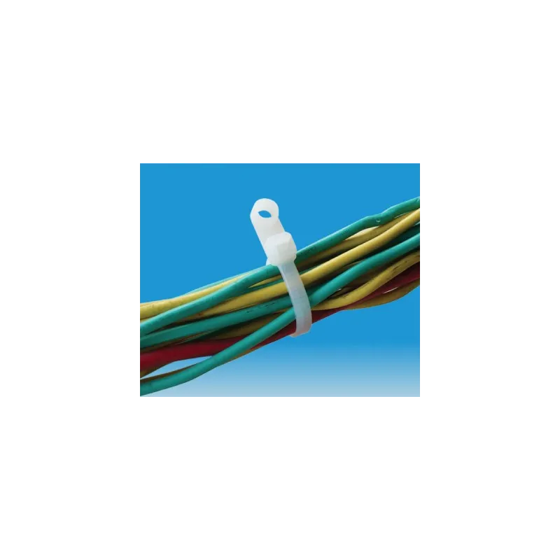 Fascette Fermacavi con Occhiello 300x4,8mm in Nylon 100pz Bianco