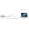 Cavo Convertitore Adattatore da USB-C M a Gigabit Ethernet
