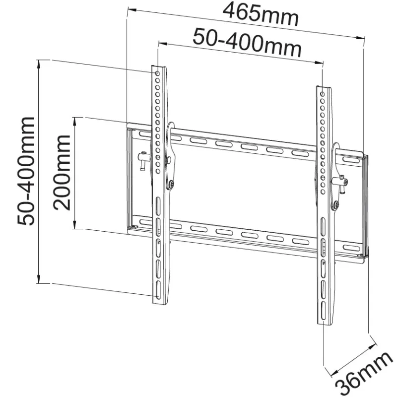 Supporto a Muro Inclinabile per TV LED LCD 23-55'' Nero