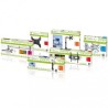 Supporto Telescopico Universale a Soffitto per 2 TV LED LCD 32-55''