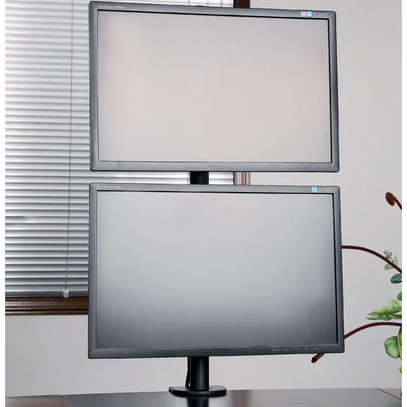 Supporto da Scrivania per 2 Monitor 13-27'' con Morsetto