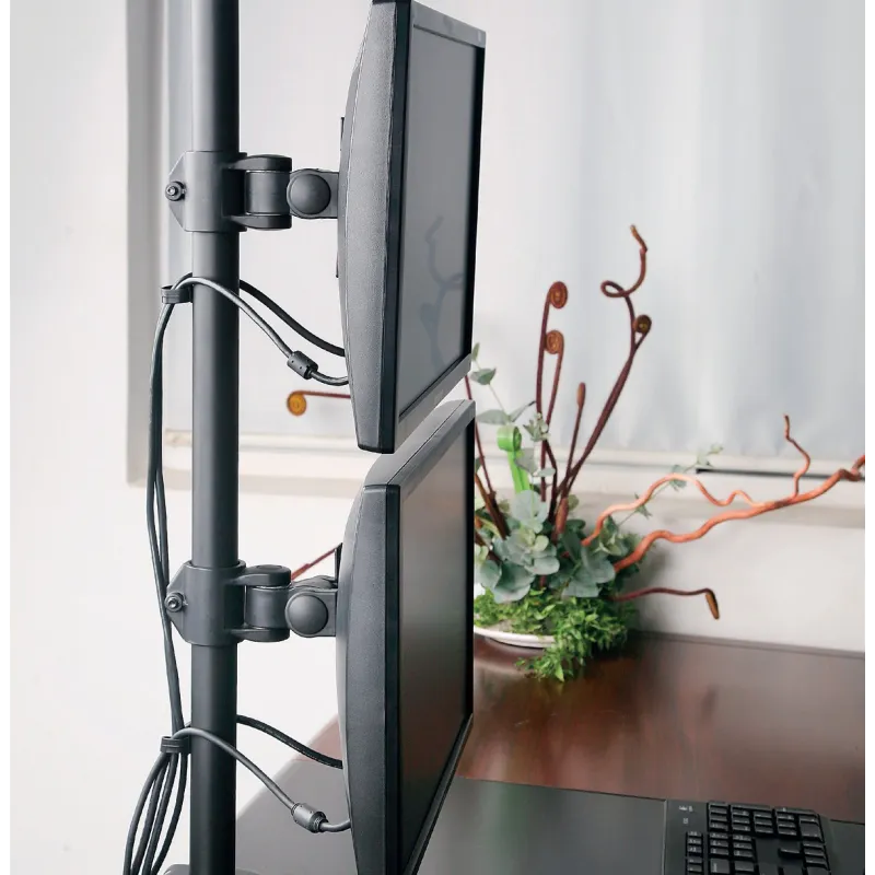 Supporto da Scrivania per 2 Monitor 13-27'' con Morsetto