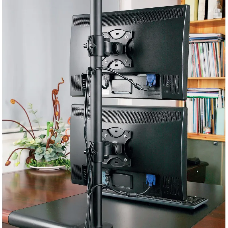 Supporto da Scrivania per 2 Monitor 13-27'' con Morsetto
