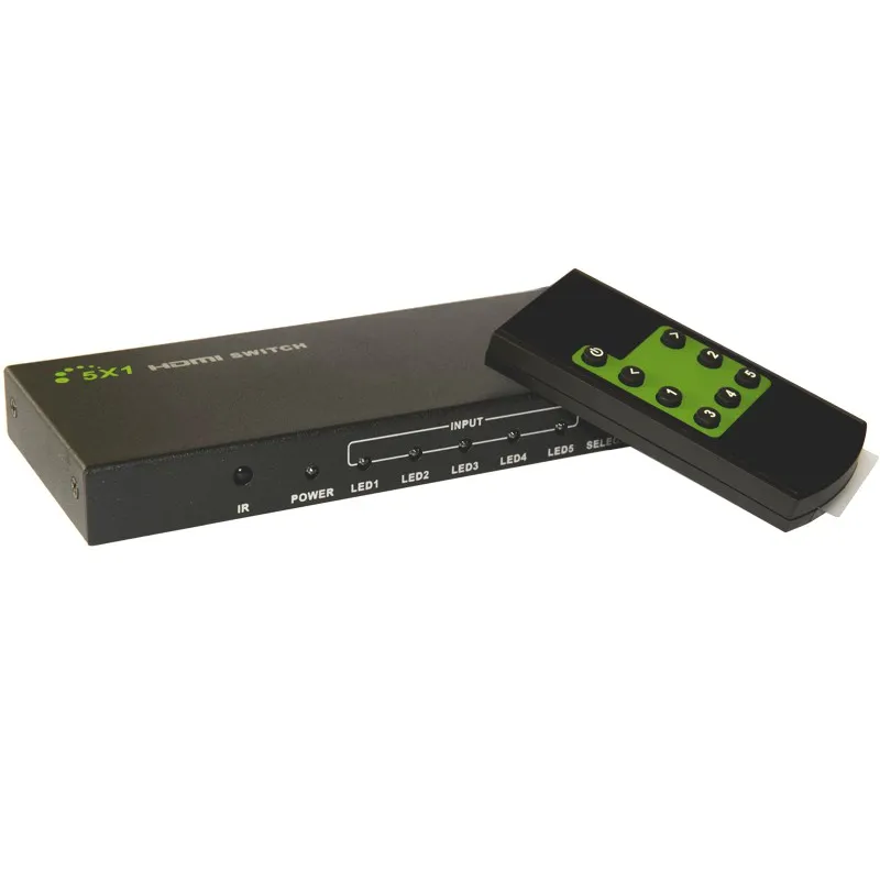 Switch HDMI 5 IN 1 OUT con Telecomando 4K UHD 3D