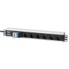 Multipresa per rack 19'' 6 posti con magnetotermico Cavo 3m