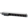 Multipresa per rack 19'' 6 posti con magnetotermico Cavo 3m