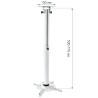 Supporto a Soffitto per Proiettori Estensione 500-770 mm Bianco