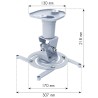 Staffa Universale a Soffitto per Proiettore, Bianco