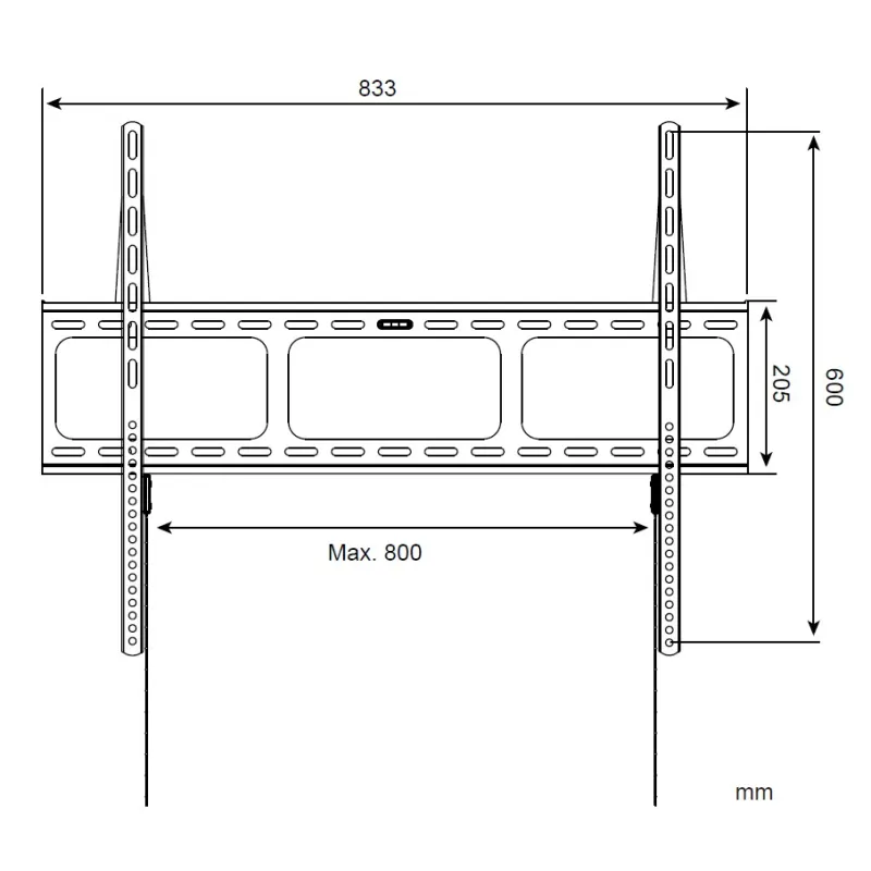 Supporto a Muro per TV LED LCD 42-80'' Ultra Slim fisso H600mm
