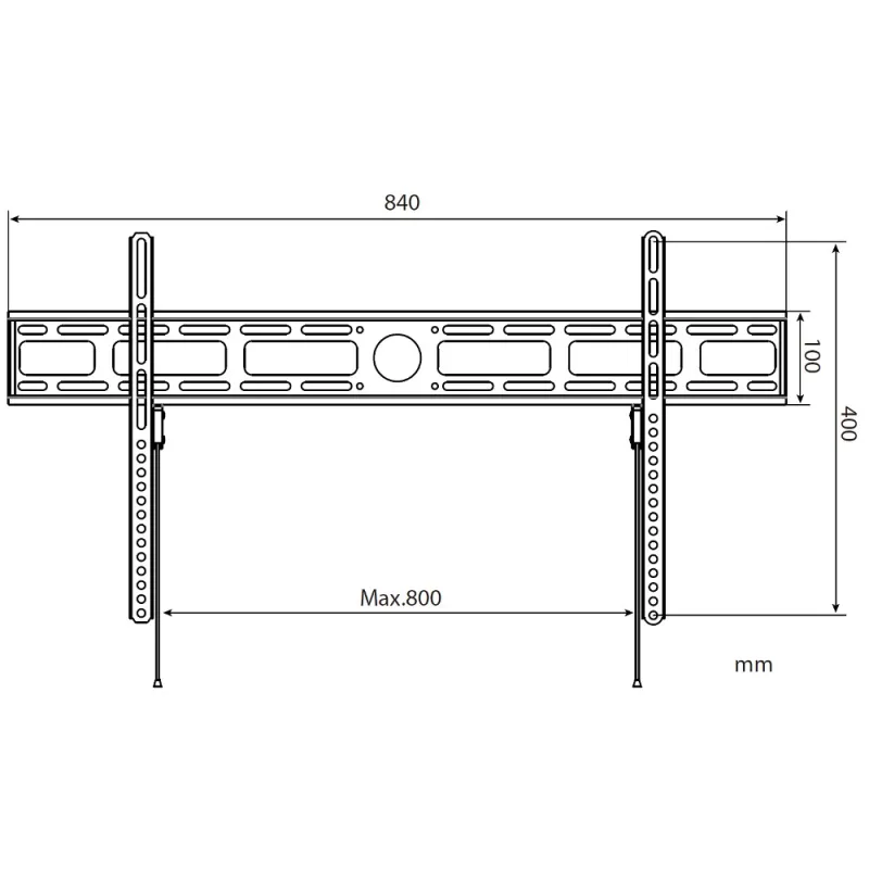Supporto a Muro per TV LED LCD 42-80'' Ultra Slim fisso H400mm