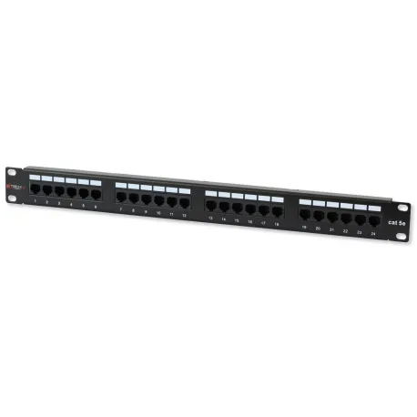 Pannello Patch UTP 24 Posti RJ45 Cat.5E Techly