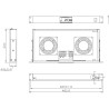 Gruppo 2 Ventole 1U per Rack 19'' con Termostato LED Nero