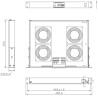 Gruppo 4 Ventole 1U per Rack 19'' con Termostato LED Nero