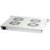 Gruppo 4 Ventole 1U per Rack 19'' con Termostato LED Grigio