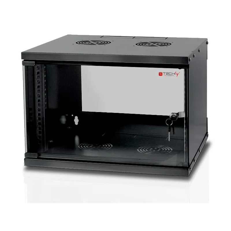 Armadio Rack 19'' a Muro 6U prof. 320 Nero Assemblato