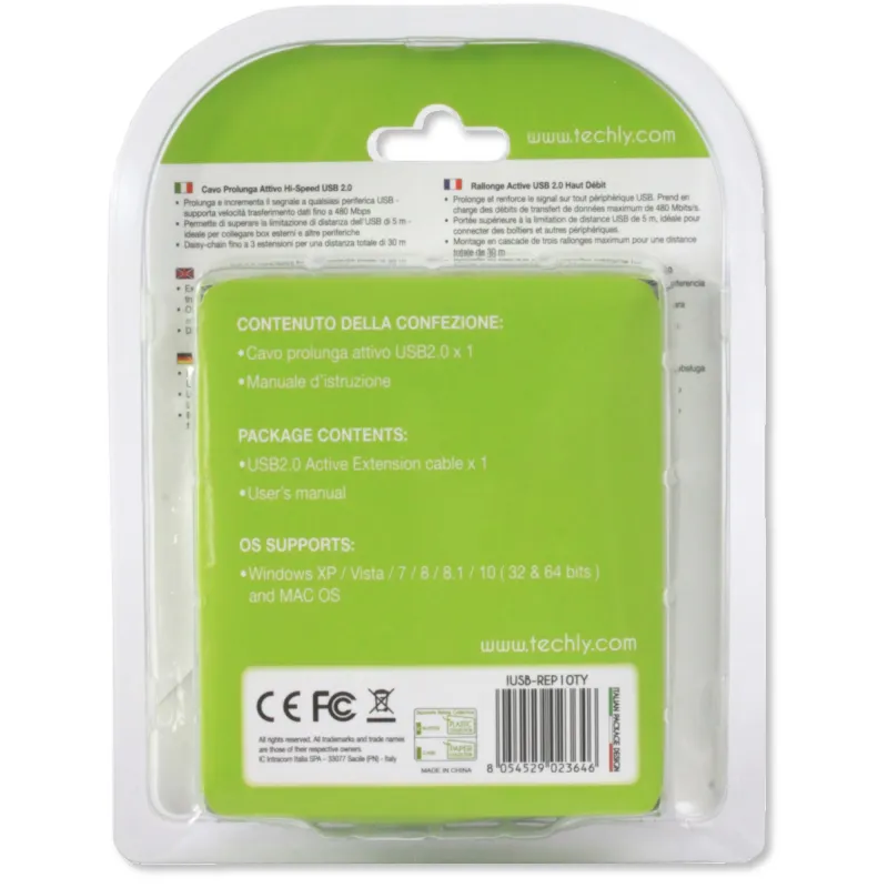 Cavo Prolunga Attivo USB2.0 Hi-Speed 10m