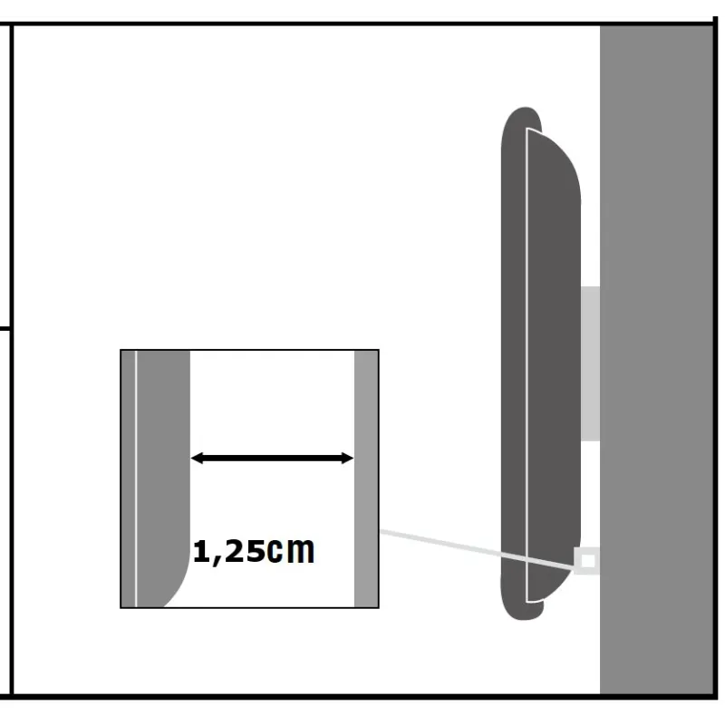 Supporto a muro per TV LED LCD 13''-37'' fisso Bianco