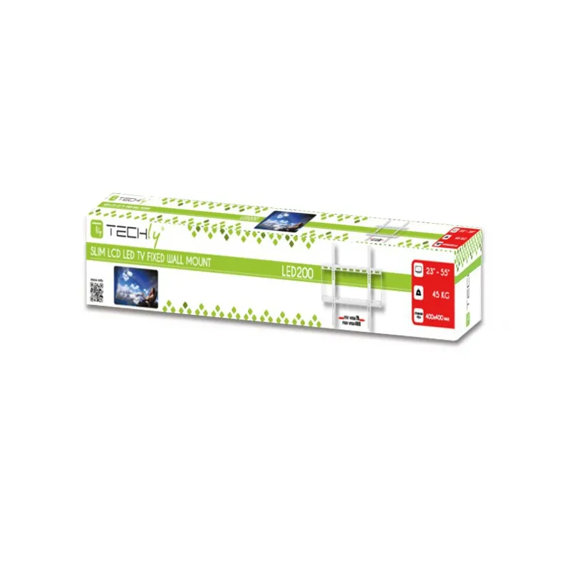 Supporto a Muro Fisso Slim per TV LED LCD 23-55'' Bianco