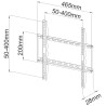 Supporto a Muro Fisso Slim per TV LED LCD 23-55'' Bianco