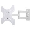 Supporto a muro per TV LED LCD 19-37'' inclinabile 3 snodi bianco