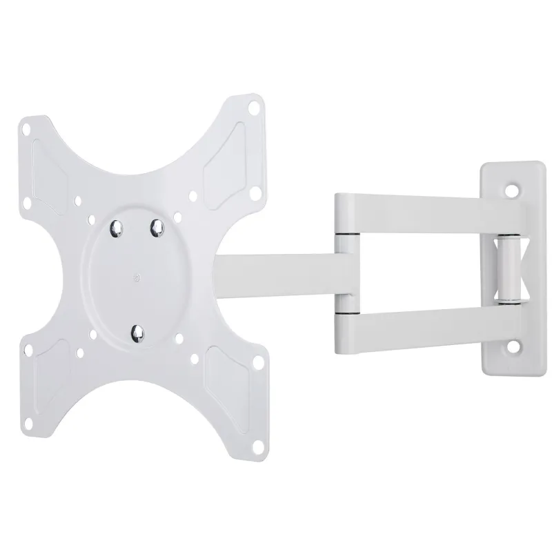 Supporto a muro per TV LED LCD 19-37'' inclinabile 3 snodi bianco