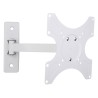 Supporto a muro per TV LED LCD 19 - 37'' inclinabile 2 snodi bianco
