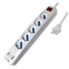 Multipresa 5 Posti Italiana Bipasso con 2 Prese USB