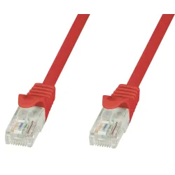 Cavo di rete Patch in CCA Cat.5E Rosso UTP 1,5m