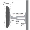 Supporto a Muro per TV LED LCD 19-37'' Full-Motion Nero
