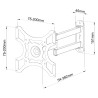 Supporto a Muro per TV LED LCD 19-37'' Full-Motion Nero