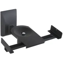 Coppia Staffe Speakers a Parete fino a 25kg Nero