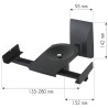 Coppia Staffe Speakers a Parete fino a 25kg Nero
