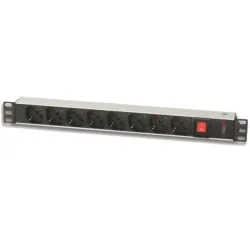 Multipresa 8 Posti da Rack 19'' Connettore C14 con Interruttore 1 HE
