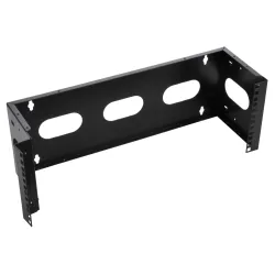 Staffa di Montaggio da Muro 19'' Easyline 4U con 3 Fori Nero