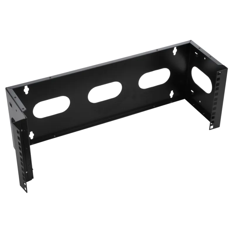 Staffa di Montaggio da Muro 19'' Easyline 4U con 3 Fori Nero