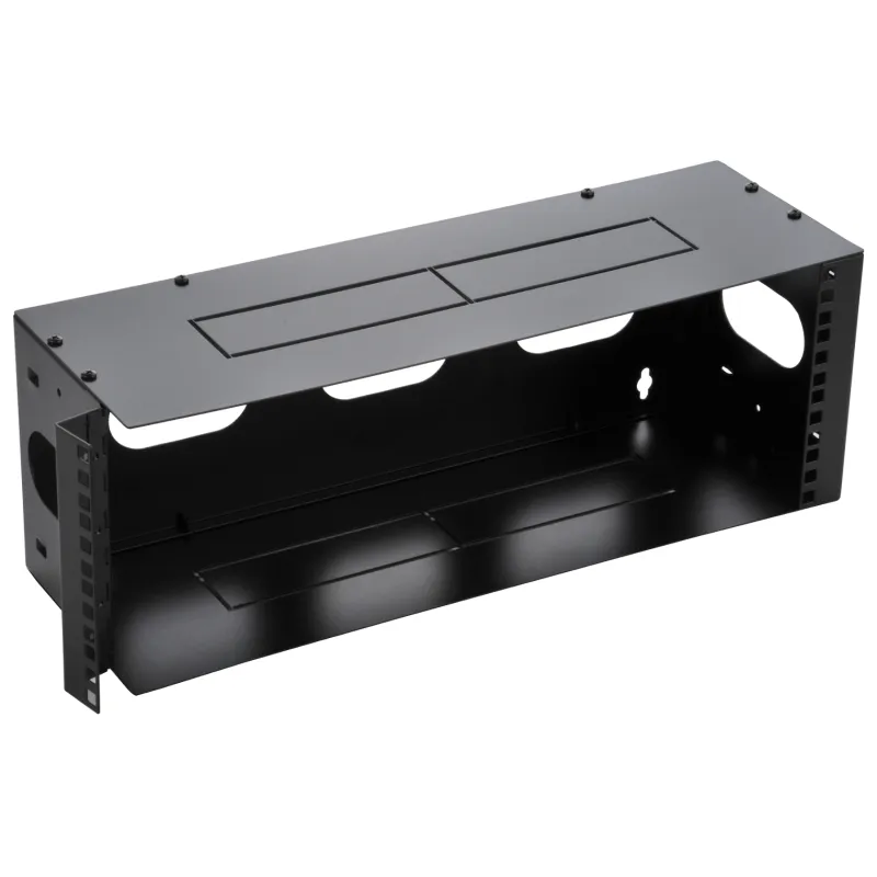Staffa di Montaggio da Muro 19'' Easyline 4U con 3 Fori Nero