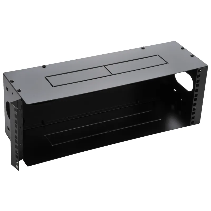 Staffa di Montaggio da Muro 19'' Easyline 4U con 3 Fori Nero