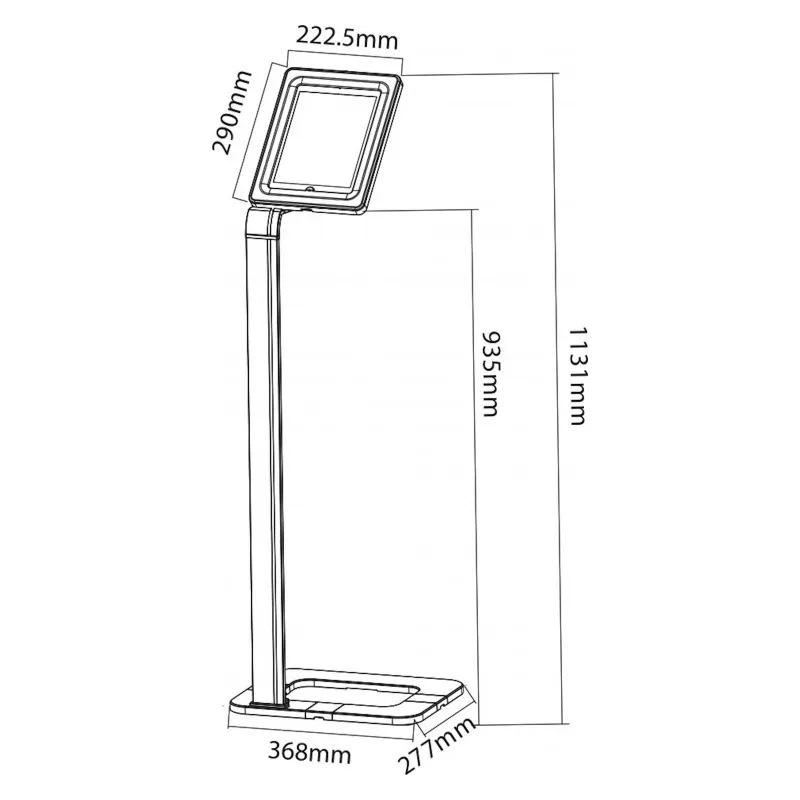 Supporto da Pavimento con Chiave di Sicurezza iPad/Tablet 9.7''-10.1''