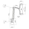 Supporto Estensibile per Tablet e i-Pad 4.7''-12.9'' da Muro o Sottopensile
