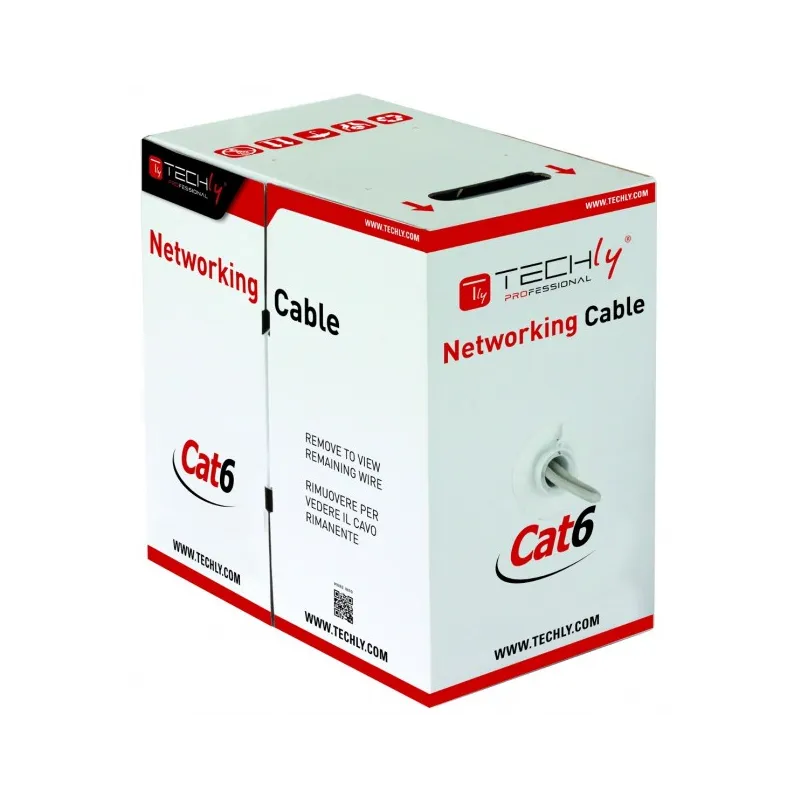 Matassa U/UTP, 4 coppie, Cavo Cat.6 Rame 305m Rigido Grigio