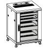 Armadio Rack 19'' 600x600 15U per Audio Video Nero