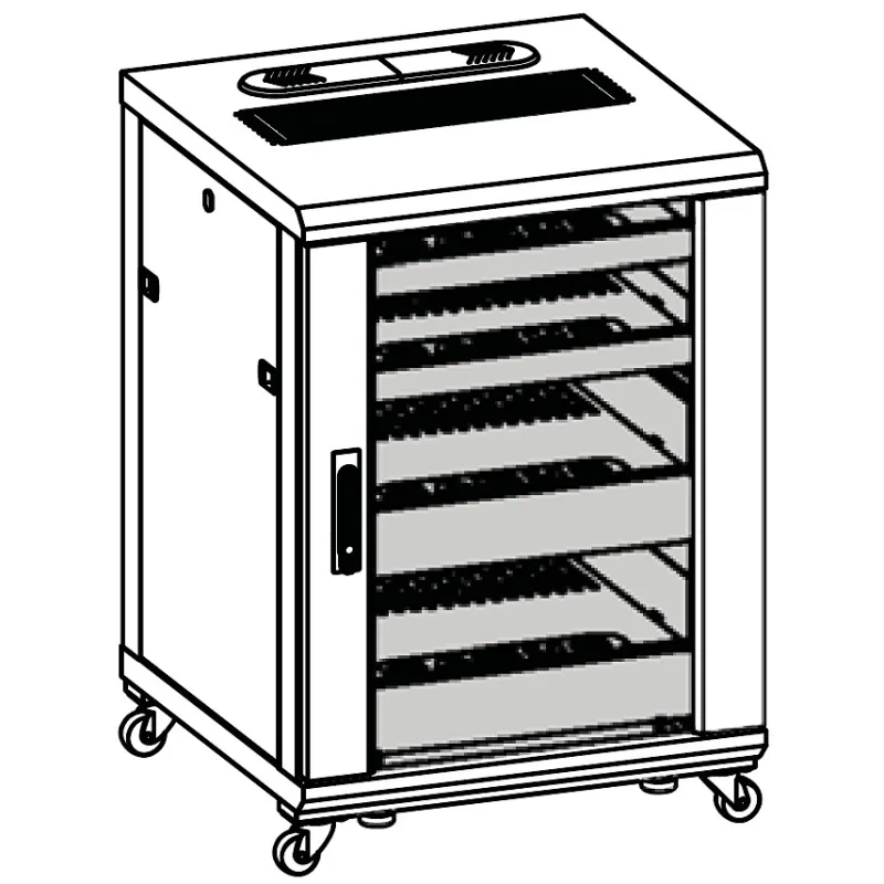 Armadio Rack 19'' 600x600 15U per Audio Video Nero