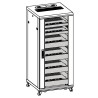 Armadio Rack 19'' 600x600 27U per Audio Video Nero