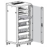 Armadio Rack 19'' 600x600 27U per Audio Video Nero