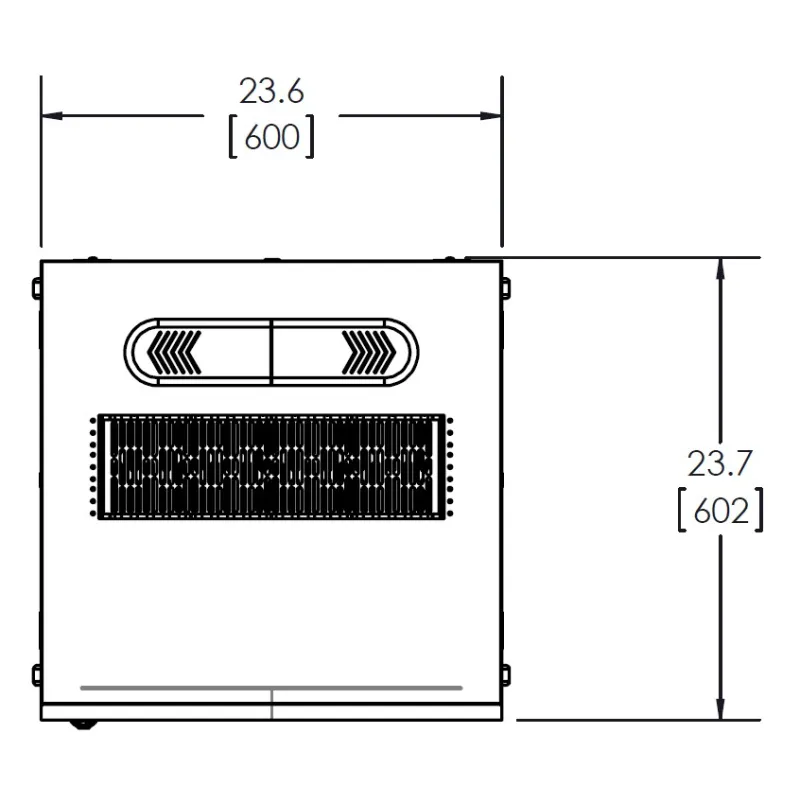 Armadio Rack 19'' 600x600 36U per Audio Video Nero