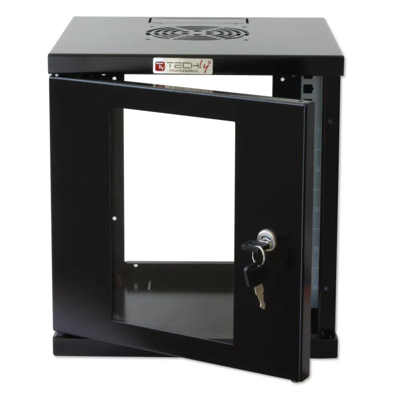 Armadio Rack 10'' a muro 6 unit&agrave; Nero