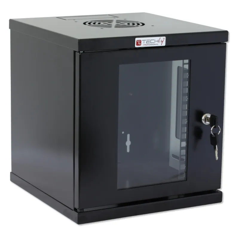  Armadio Rack 10'' a muro 6 unit&agrave; Nero