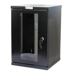 Armadio Rack 10'' a muro 9 unit&agrave; Nero