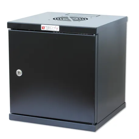  Armadio Rack 10'' a muro 6 unit&agrave; Porta Cieca Nero