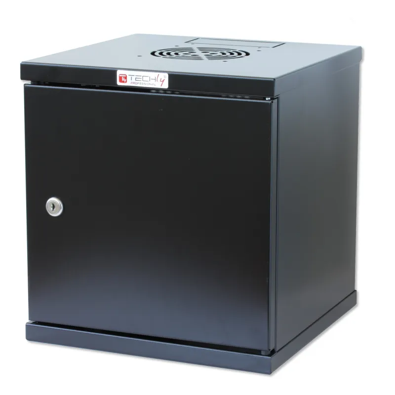  Armadio Rack 10'' a muro 6 unit&agrave; Porta Cieca Nero
